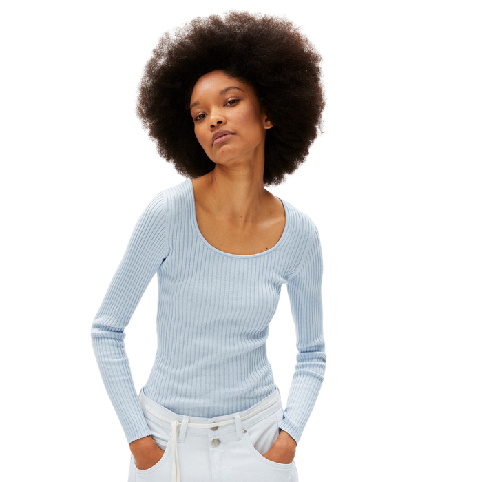 Armed Angels - ALAANIA CREWNECK - morning sky - T-Shirt Langarm