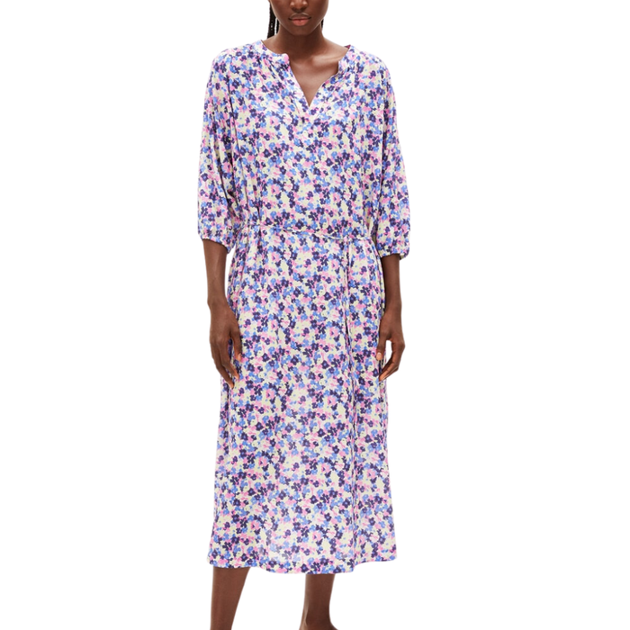 Armed Angels - MADITHAA MULTI FLORAL - light lime - Kleid Lang