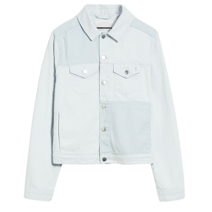 Armed Angels - VELITAA PATCHED - blue white - Jeansjacke