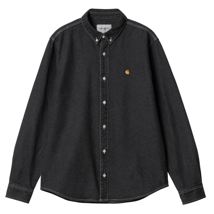 Carhartt - L/S Weldon Shirt - Black - Langarmhemd