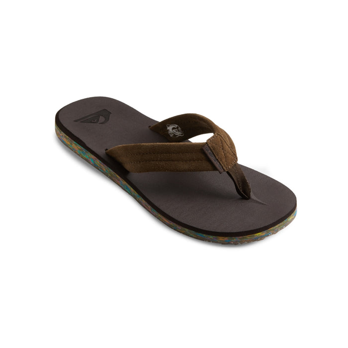 Quiksilver - CARVER SUEDE RECYCLED - BROWN 2 - Flip Flop
