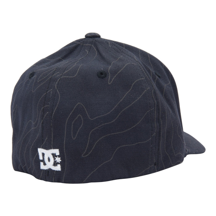 DC - CAP STAR SEASONAL - BLACK TOPOGRAPHIC - Fitted Cap