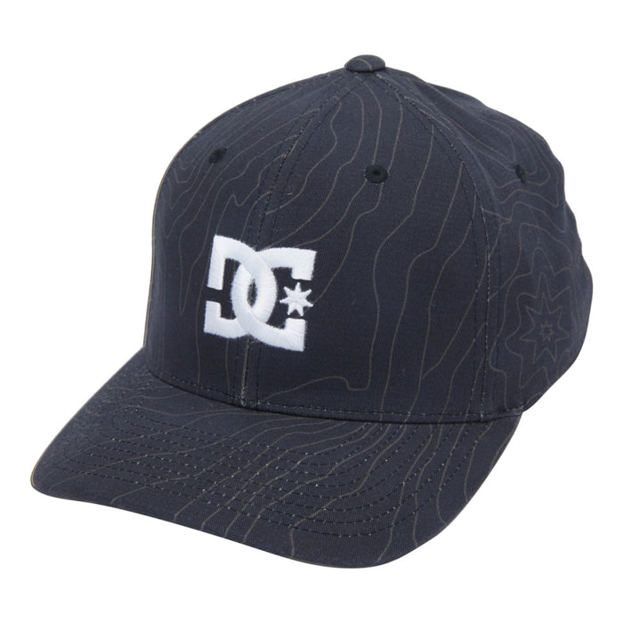 DC - CAP STAR SEASONAL - BLACK TOPOGRAPHIC - Fitted Cap