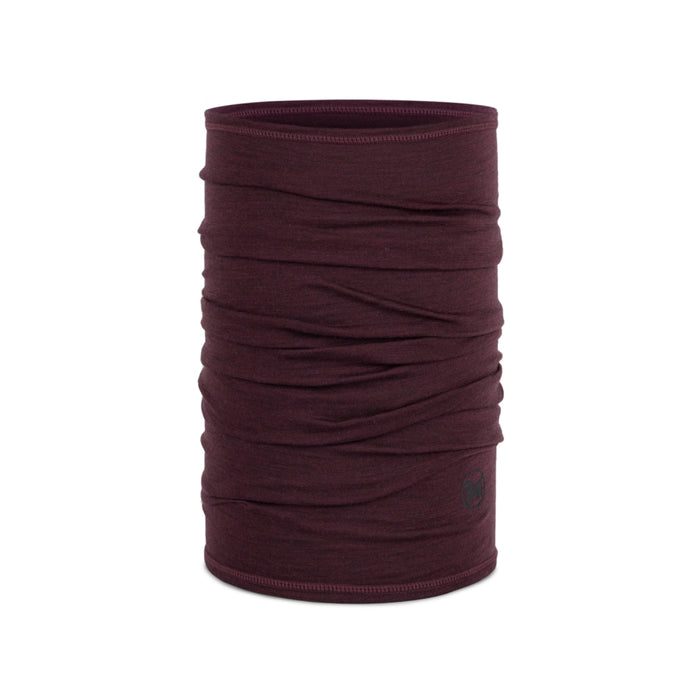 Buff - LIGHTWEIGHT MERINO WOOL  - Solid Garnet - Bandana