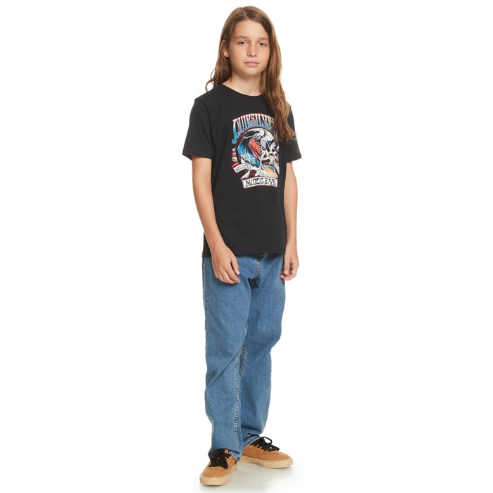 Quiksilver - THELANDDOWNUNDE  - BLACK - T-Shirt