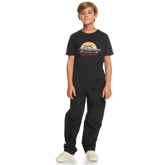 Quiksilver - QSSTEELYTH  - BLACK - T-Shirt