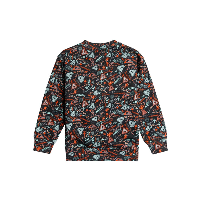 Quiksilver - OPENBOXCREWB4  - BLACK RED ORANGE NEXT GEN - Crew Sweater