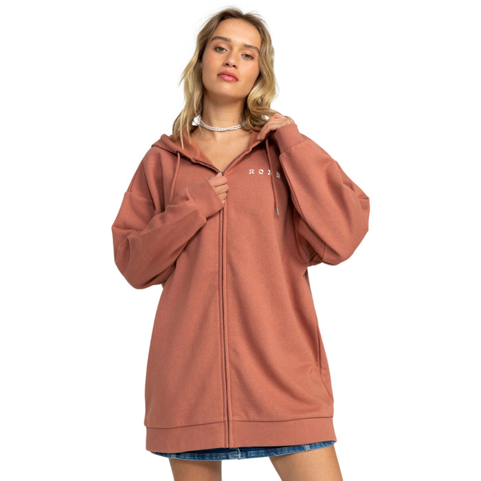 Roxy - BACKYARD PARTYB  OTLR MMS0 - CEDAR WOOD - Zip Hoodie
