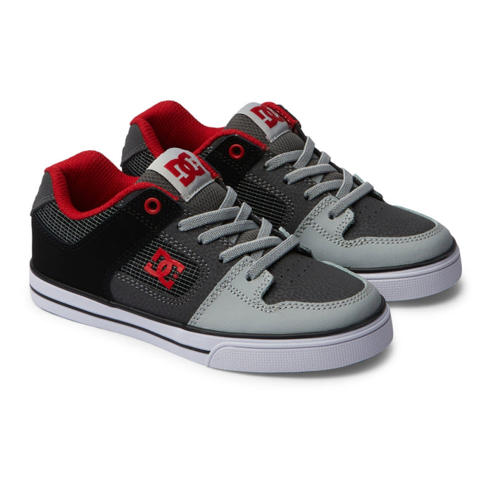 DC - PURE ELASTIC - RED/HEATHER GREY - Skateschuh