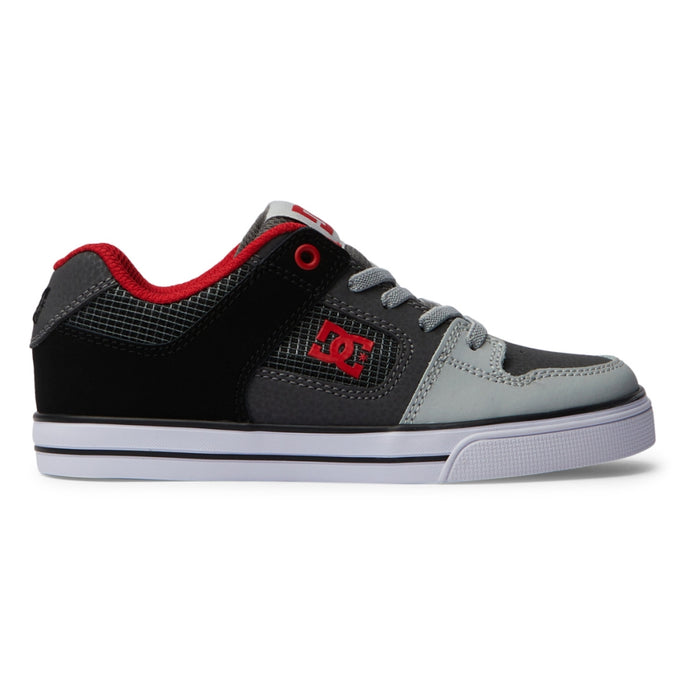 DC - PURE ELASTIC - RED/HEATHER GREY - Skateschuh