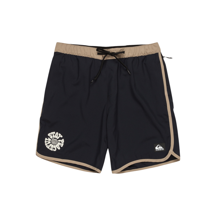 Quiksilver - OMNI SCALLOP SHORT 17NB - BLACK/BLACK - Hybrid Short
