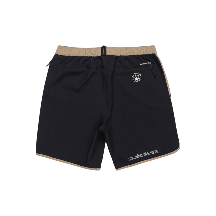 Quiksilver - OMNI SCALLOP SHORT 17NB - BLACK/BLACK - Hybrid Short