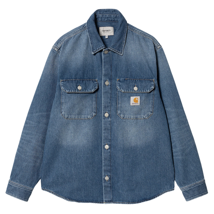 Carhartt - Harvey Shirt Jac - Blue - Jeansjacke