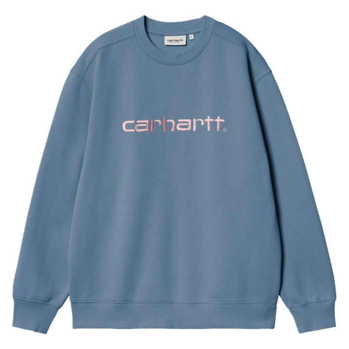 Carhartt - W Carhartt Sweat - Sorrent / Glassy Pink - Crew Sweater