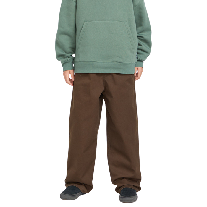 Volcom - FREAZY EW PANT - DARK BROWN - Baggy Fit Pant