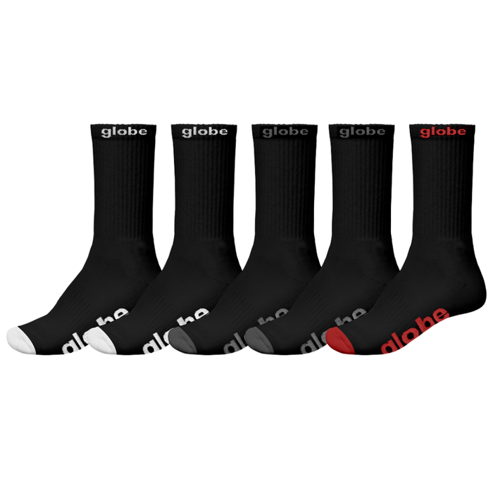 Globe - OG Sock 5 Pack - Black/Assorted - Socken