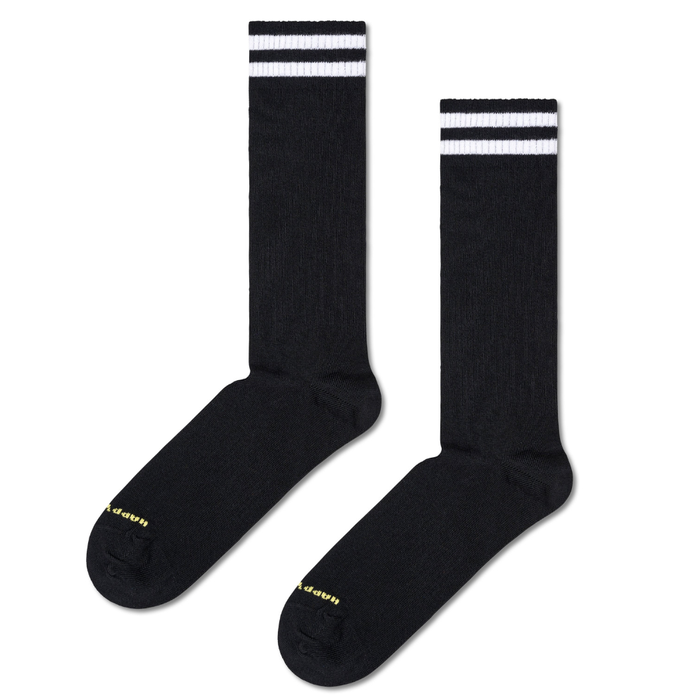 Happy Socks - Solid Sneaker Thin Crew Sock - Black - Socken