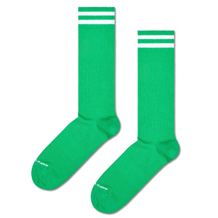 Happy Socks - Solid Sneaker Thin Crew Sock - Green - Socken