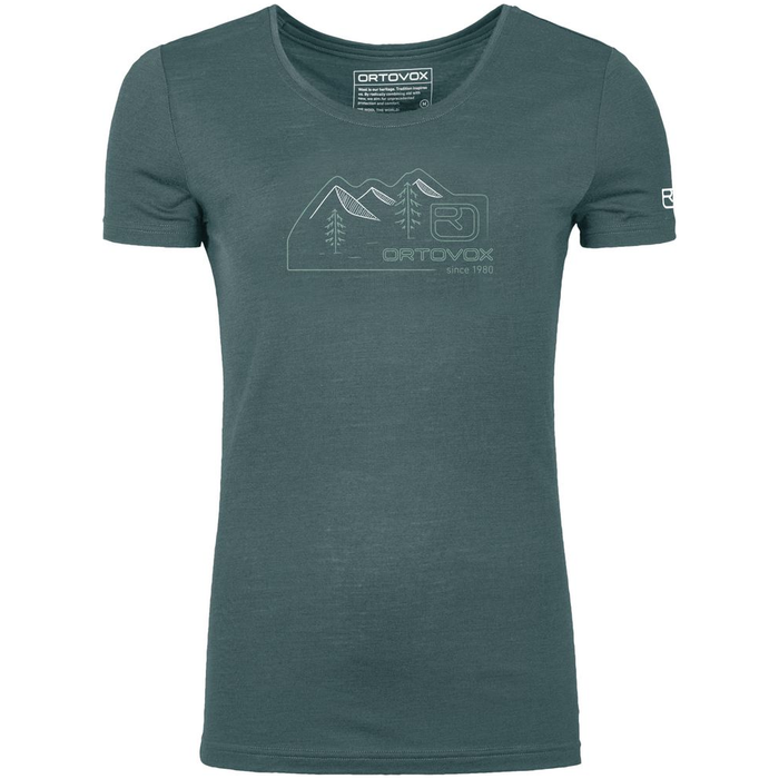 Ortovox - 150 COOL VINTAGE BADGE TS W - dark arctic grey - Outdoor-Shirt  Kurzarm