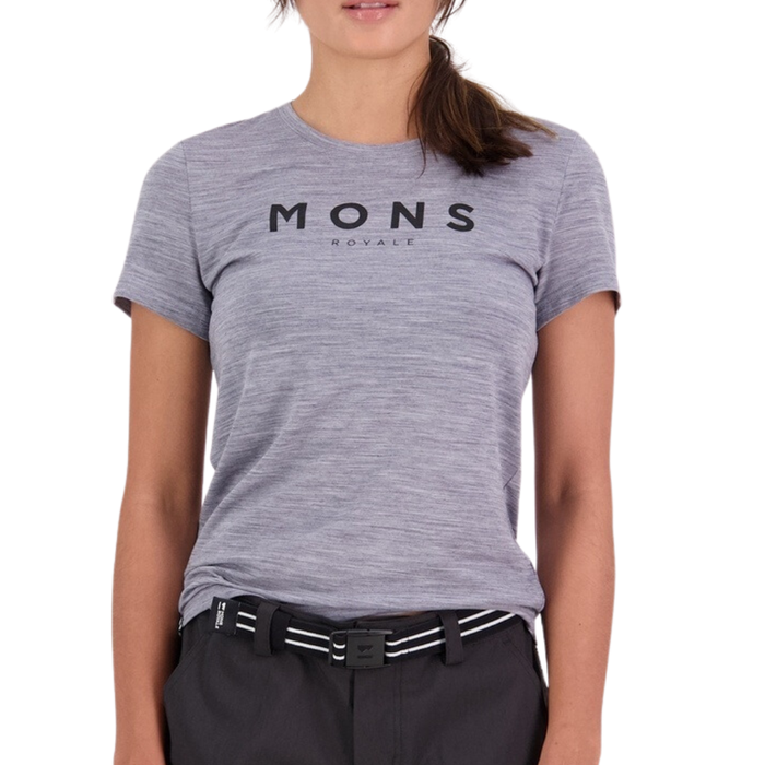Mons Royale - Icon Merino Air-Con Tee - Grey Heather - Outdoor-Shirt  Kurzarm