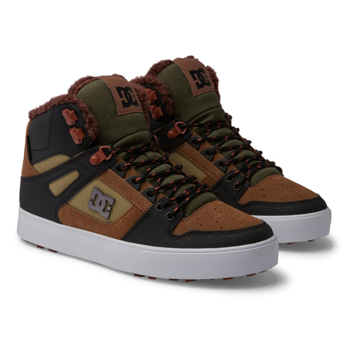 DC - PURE HIGH-TOP WC WNT - BROWN/BROWN/GREEN - Winterschuh