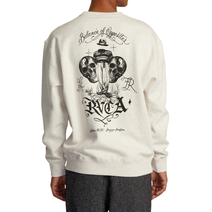 RVCA - Invisible Man Crewneck - Oatmeal Heather - Crew Sweater