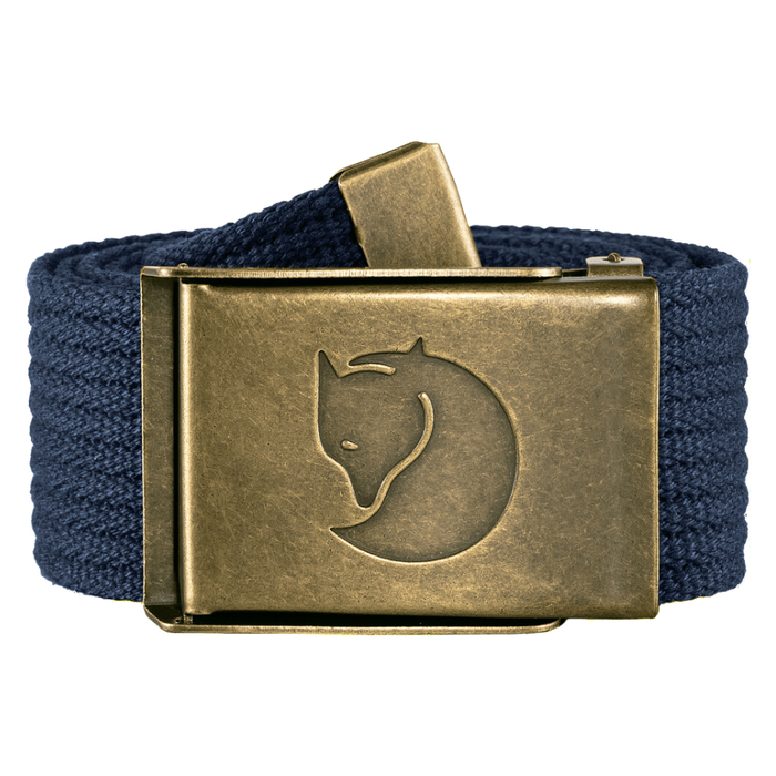 FjällRäven - Canvas Brass Belt 4 cm - Dark Navy - Textilgürtel