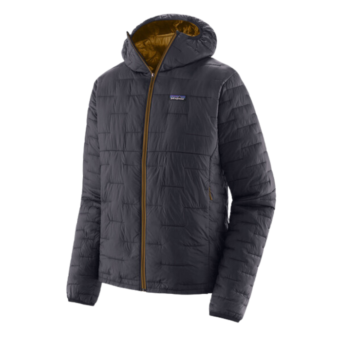 Patagonia - Ms Micro Puff Hoody - Smolder Blue w/Raptor Brown - Winterjacke