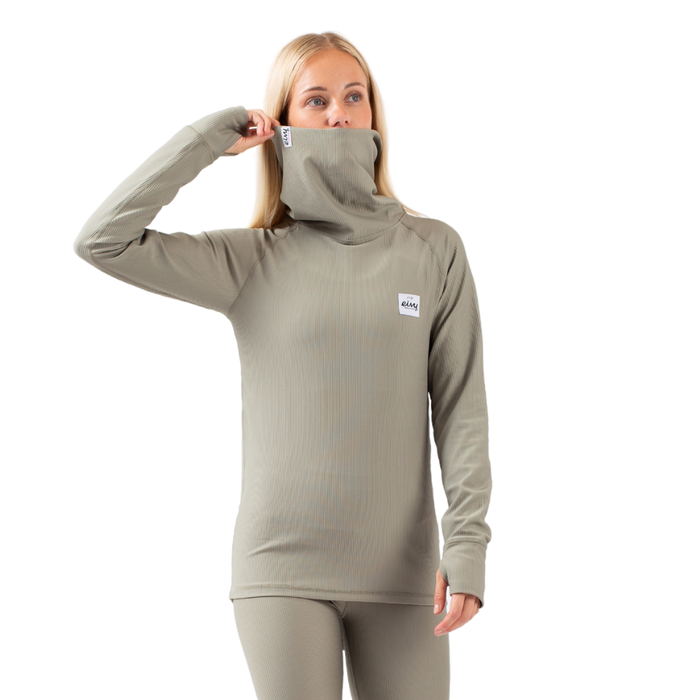 Eivy - Icecold Gaiter Rib Top - Faded Oak - Funktions-Shirt Langarm
