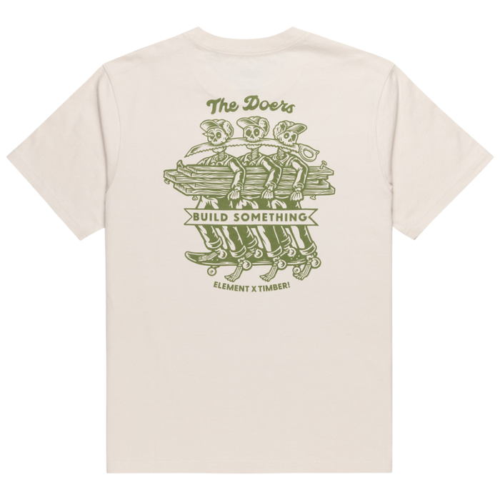 Element - Timber Skeleton Gang SS - Oat Milk - T-Shirt