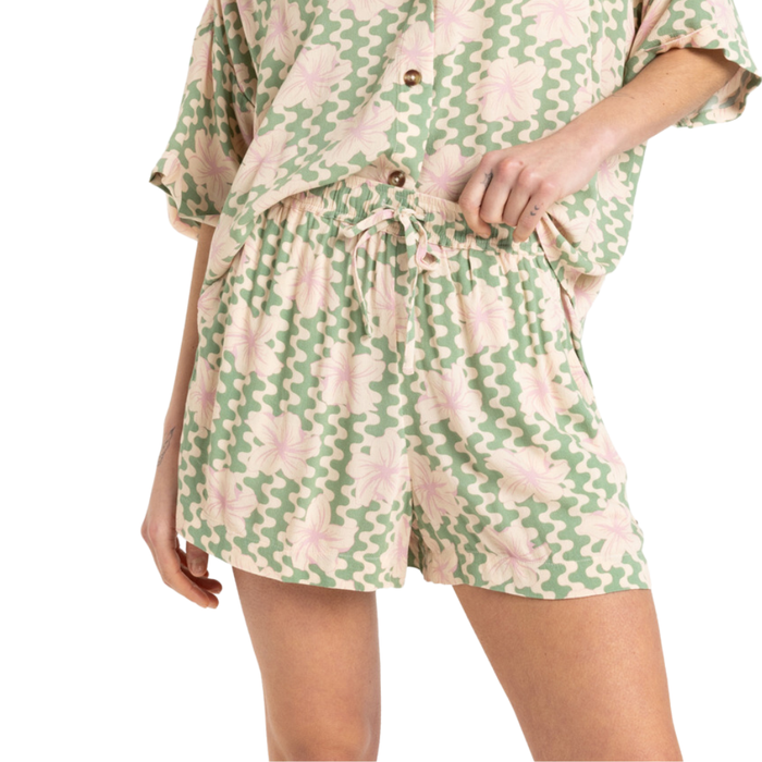 Roxy - Lekeitio Break High Printed - Basil Party Waves Yw - Short