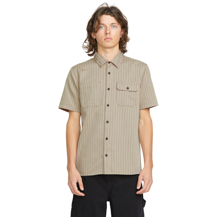 Volcom - Trade Stone SS - Light Khaki - Kurzarmhemd