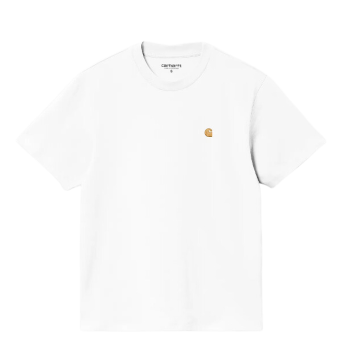 Carhartt WIP - W S/S Chase T-Shirt - White / Gold - T-Shirt