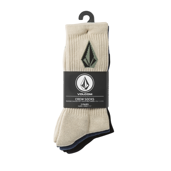 Volcom - Full Stone Mix Sock 3Pk - Pale Khaki - Socken