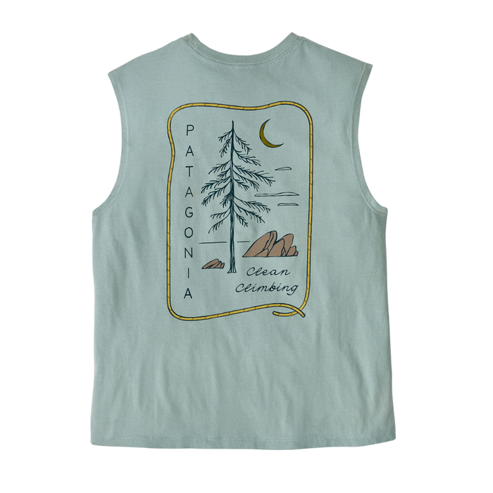 Patagonia - Ws Clean Climb Roots Boxy Organic Tank - Thermal Blue - Tank Top