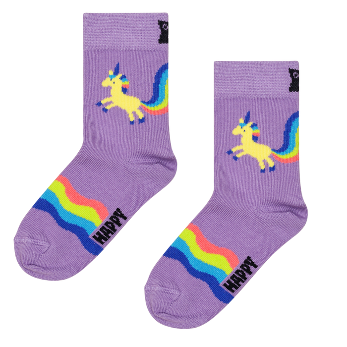 Happy Socks  - Kids Rainbow Tail Sock - Purple - Socken