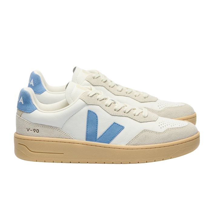 Veja - V-90 - Extra-White_Aqua_Natural - Sneaker