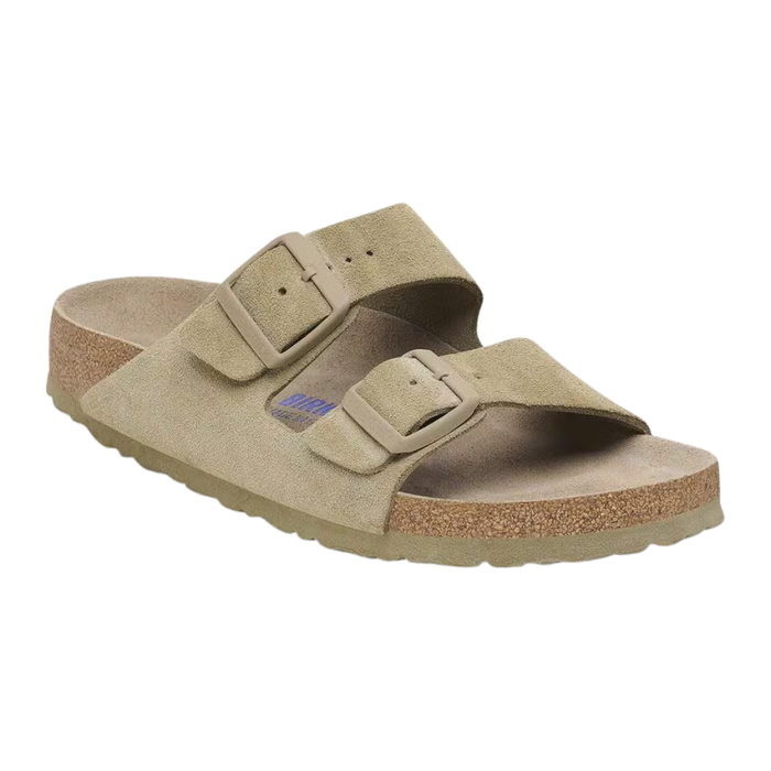 Birkenstock - Arizona Soft Footbed Suede Leather - Faded Khaki - Sandale