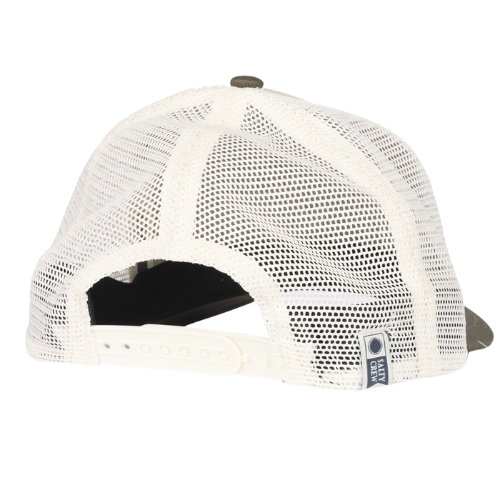 Salty Crew - Wahoo Stamp Retro Trucker - Oyster/Olive - Trucker Cap