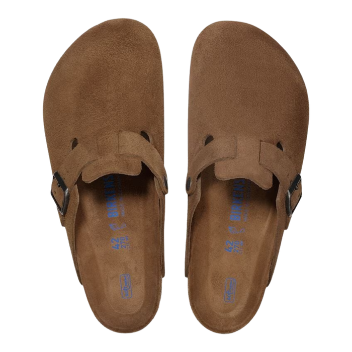 Birkenstock - Boston Soft Footbed Suede Leather - Dark Tea Tonal FB - Sandale