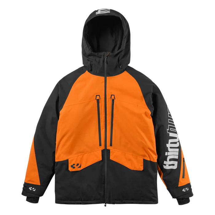 32 - Lashed Insulated Jacket - Black/Orange - Snowboard-Jacke