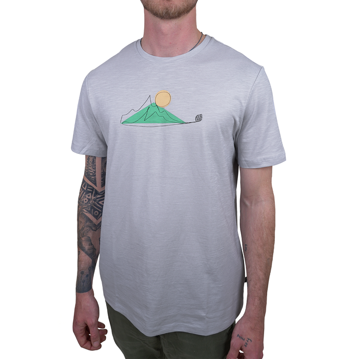 BN Sunset Leaf Tee - Benon Conform - Light Grey - T-Shirt