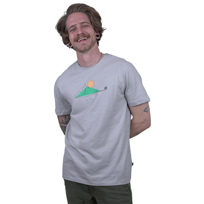BN Sunset Leaf Tee - Benon Conform - Light Grey - T-Shirt