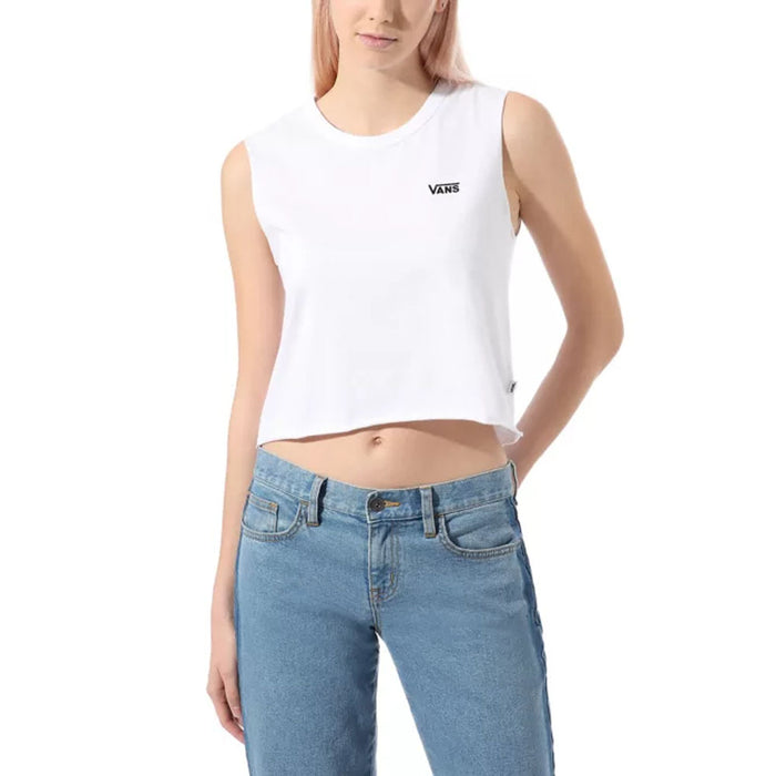 WM JUNIOR V MUSCLE CROP - White