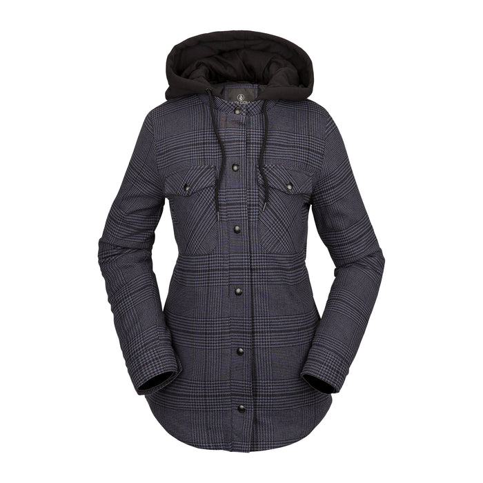 Hooded Flannel Jacket - VOLCOM - BLACK - JACKE