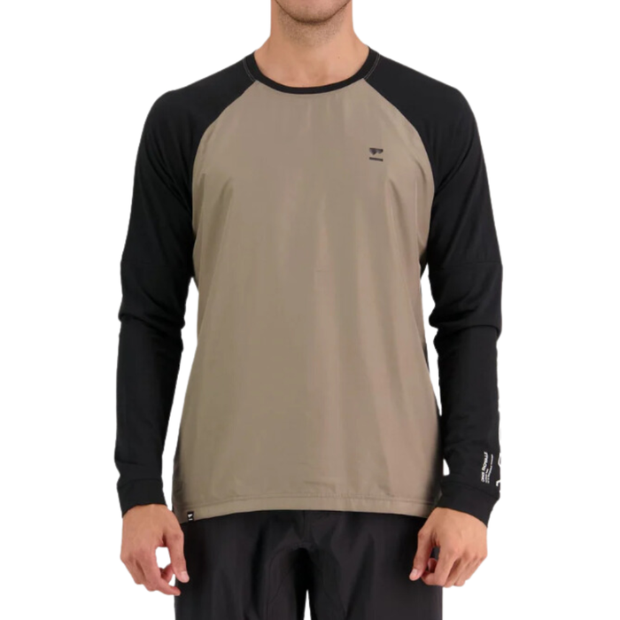 Tarn Merino Shift Wind Jersey - Mons Royale - WALNUT/BLACK - Shirt Wolle