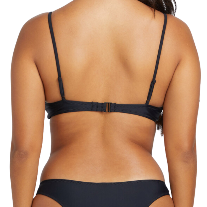 Simply Solid Crop - Volcom -  BLACK - Bikini Top