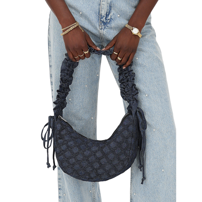 crossbody ruffle Denim