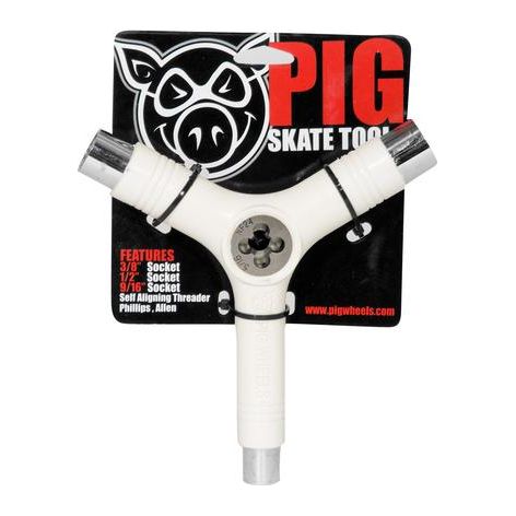 Skate Tool inkl. Gewindeschneider - Pig - White - Skate Tool