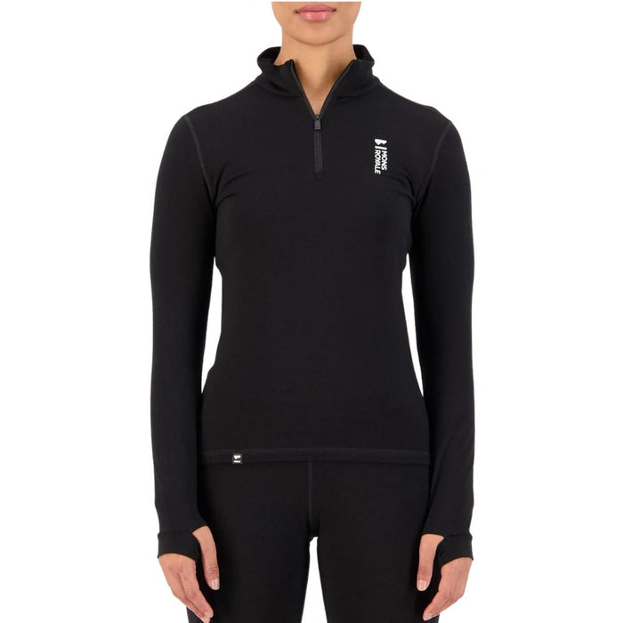 Cascade Merino Flex 200 1/4 Zip - Mons Royale - Black